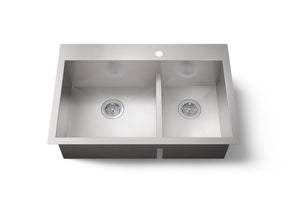 Vault™ Smart Divide® 33" top-/undermount double-bowl kitchen sink