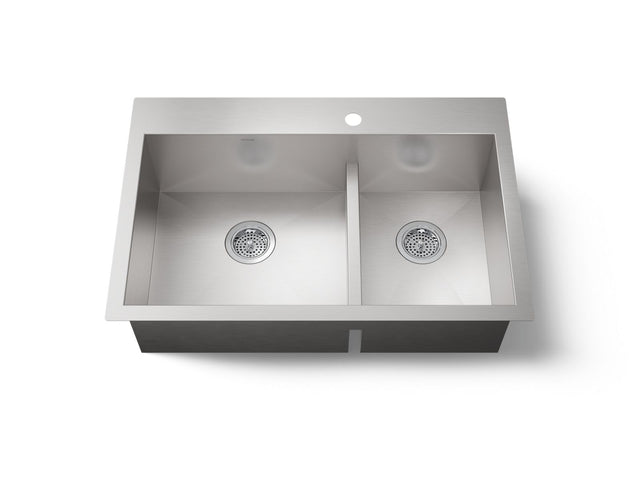 Vault™ Smart Divide® 33" top-/undermount double-bowl kitchen sink