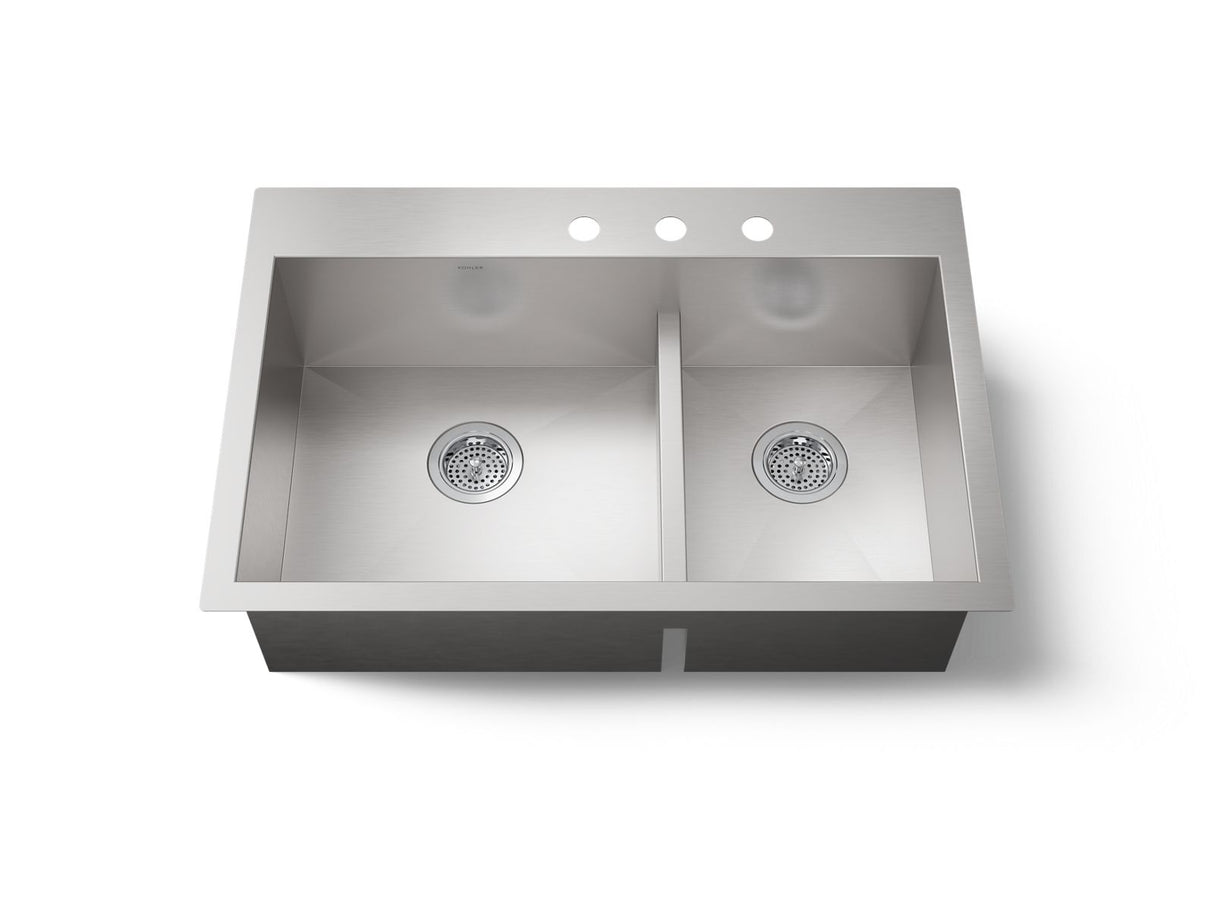 Vault™ Smart Divide® 33" top-/undermount double-bowl kitchen sink