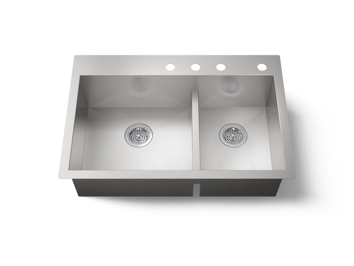 Vault™ Smart Divide® 33" top-/undermount double-bowl kitchen sink