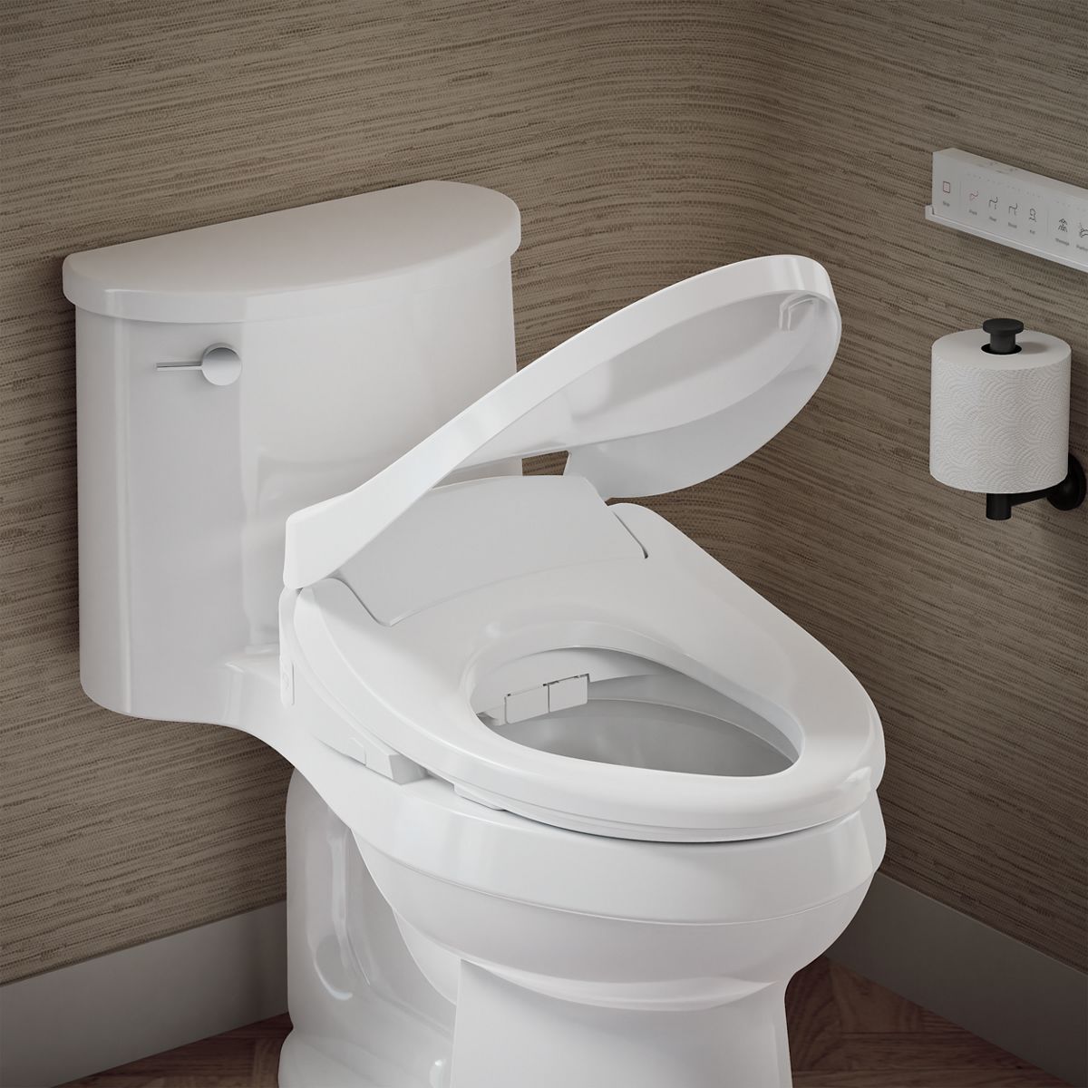 PureWash® E860 Dual-Wand Elongated bidet toilet seat with remote control