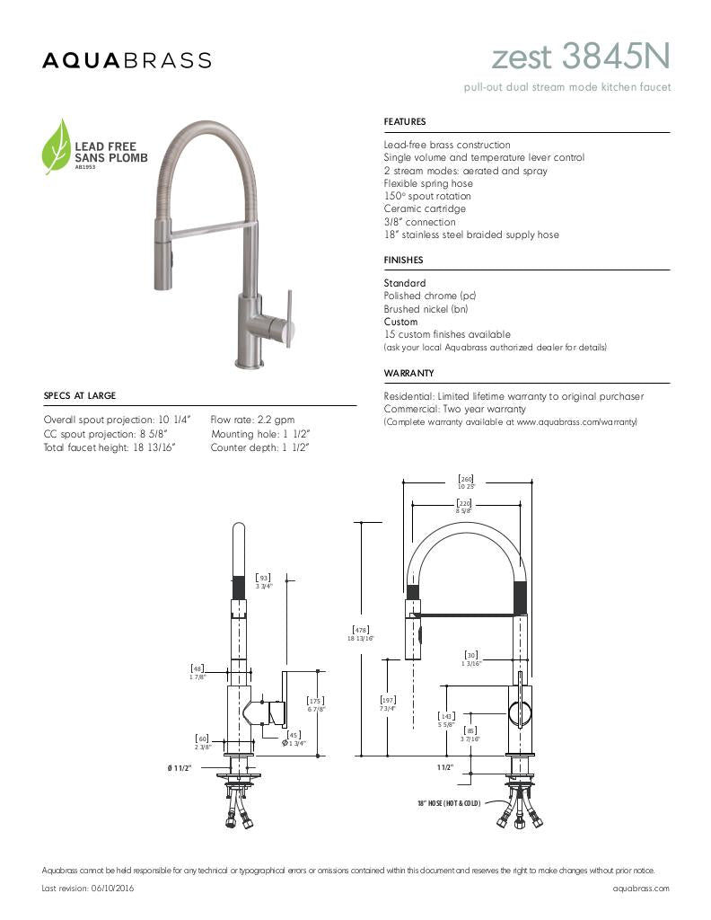 Pull-out dual stream mode kitchen faucet