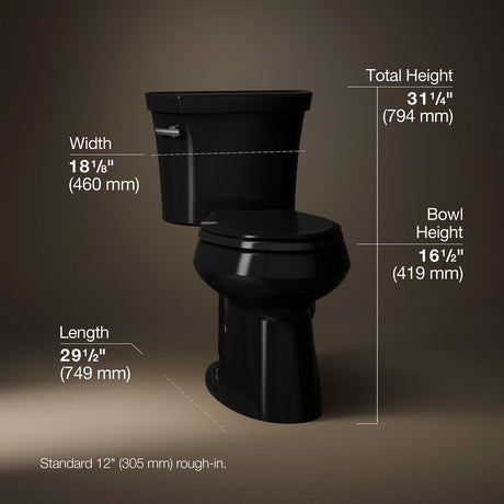 Highline® Two-piece elongated toilet, 1.28 gpf