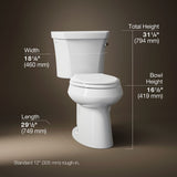 Highline® Two-piece elongated toilet, 1.28 gpf