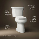 Highline® Two-piece elongated toilet, 1.28 gpf
