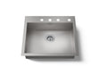 Vault™ 25" top-/undermount single-bowl kitchen sink