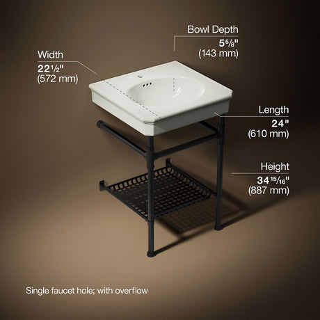 Claude™ by Studio McGee 24" rectangular console table bathroom sink