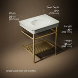 Claude™ by Studio McGee 30" rectangular console table bathroom sink