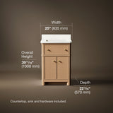 Claude™ by Studio McGee 24" bathroom vanity cabinet with sink and quartz top