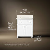Claude™ by Studio McGee 30" bathroom vanity cabinet with sink and quartz top