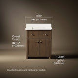 Claude™ by Studio McGee 30" bathroom vanity cabinet with sink and quartz top