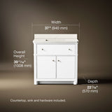 Claude™ by Studio McGee 36" bathroom vanity cabinet with sink and quartz top