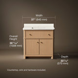Claude™ by Studio McGee 36" bathroom vanity cabinet with sink and quartz top