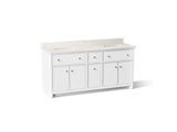 Claude™ by Studio McGee 72" bathroom vanity cabinet with sinks and quartz top
