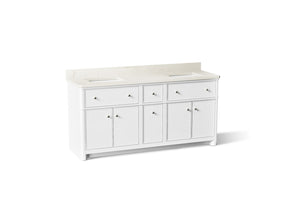 Claude™ by Studio McGee 72" bathroom vanity cabinet with sinks and quartz top