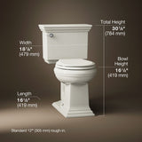 Memoirs® Stately Two-piece round-front toilet, 1.28 gpf