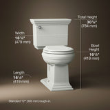 Memoirs® Stately Two-piece round-front toilet, 1.28 gpf