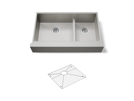 Vault™ Smart Divide® 35-1/2" undermount double-bowl farmhouse kitchen sink