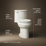 Adair® One-piece elongated toilet, 1.28 gpf