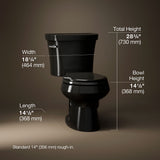 Wellworth® Two-piece round-front toilet, 1.28 gpf