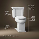 Tresham® Two-piece elongated toilet, 1.28 gpf