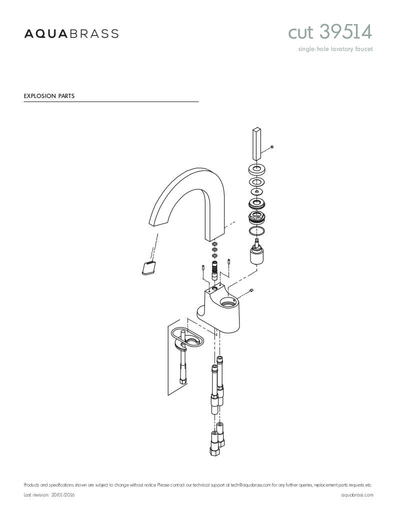 Single-hole lavatory faucet