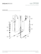 4-piece deckmount tub filler with handshower