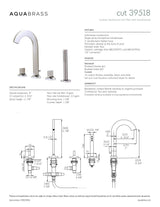 4-piece deckmount tub filler with handshower