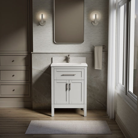 Hadron™ 24" bathroom vanity cabinet with sink and quartz top