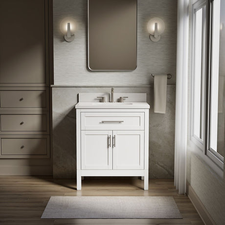 Hadron™ 30" bathroom vanity cabinet with sink and quartz top