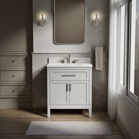 Hadron™ 30" bathroom vanity cabinet with sink and quartz top