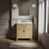 Hadron™ 30" bathroom vanity cabinet with sink and quartz top