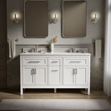 Hadron™ 60" bathroom vanity cabinet with sinks and quartz top
