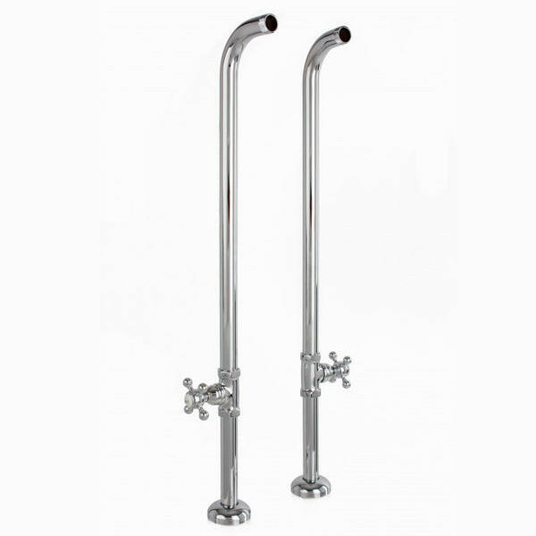 Free Standing Heavy Duty Water Supply Lines with Stop Valves - Extra Long 3970XL