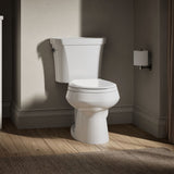 Wellworth® Two-piece round-front toilet, dual-flush