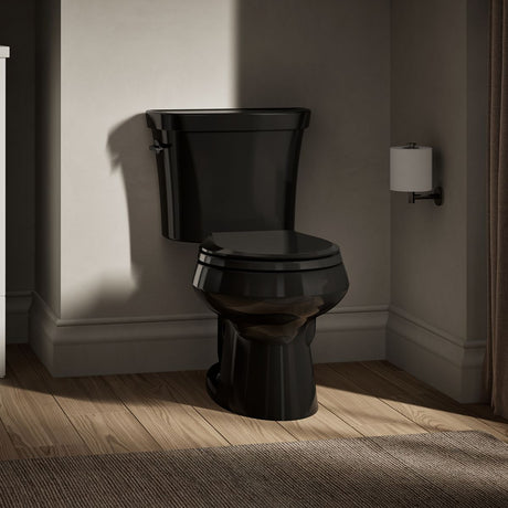 Wellworth® Two-piece round-front toilet, dual-flush