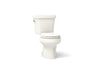 Wellworth® Two-piece round-front toilet, dual-flush