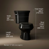 Wellworth® Two-piece round-front toilet, 1.28 gpf