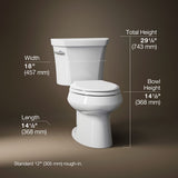 Wellworth® Two-piece elongated toilet, 1.28 gpf