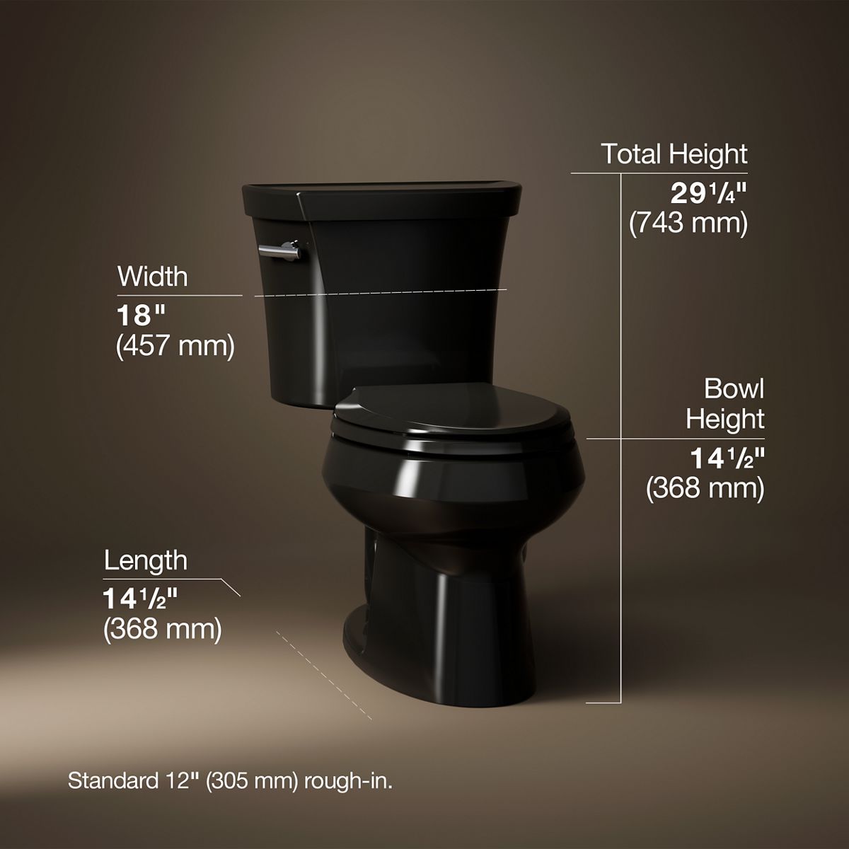 Wellworth® Two-piece elongated toilet, 1.6 gpf