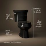 Wellworth® Two-piece elongated toilet, 1.28 gpf