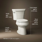 Wellworth® Two-piece elongated toilet, 1.6 gpf