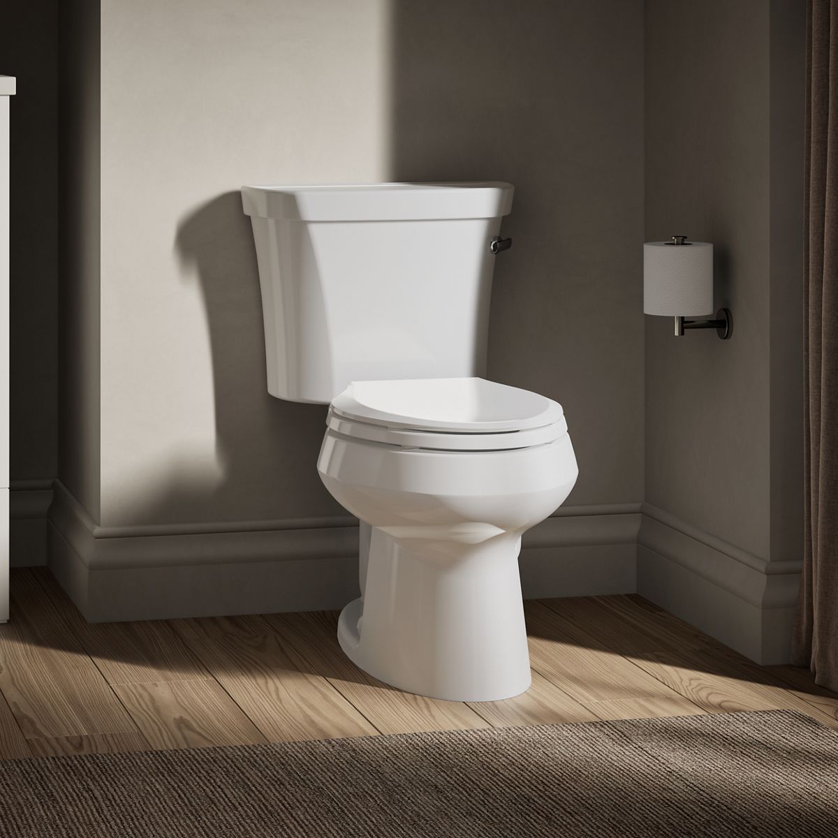 Wellworth® Two-piece elongated toilet, 1.28 gpf