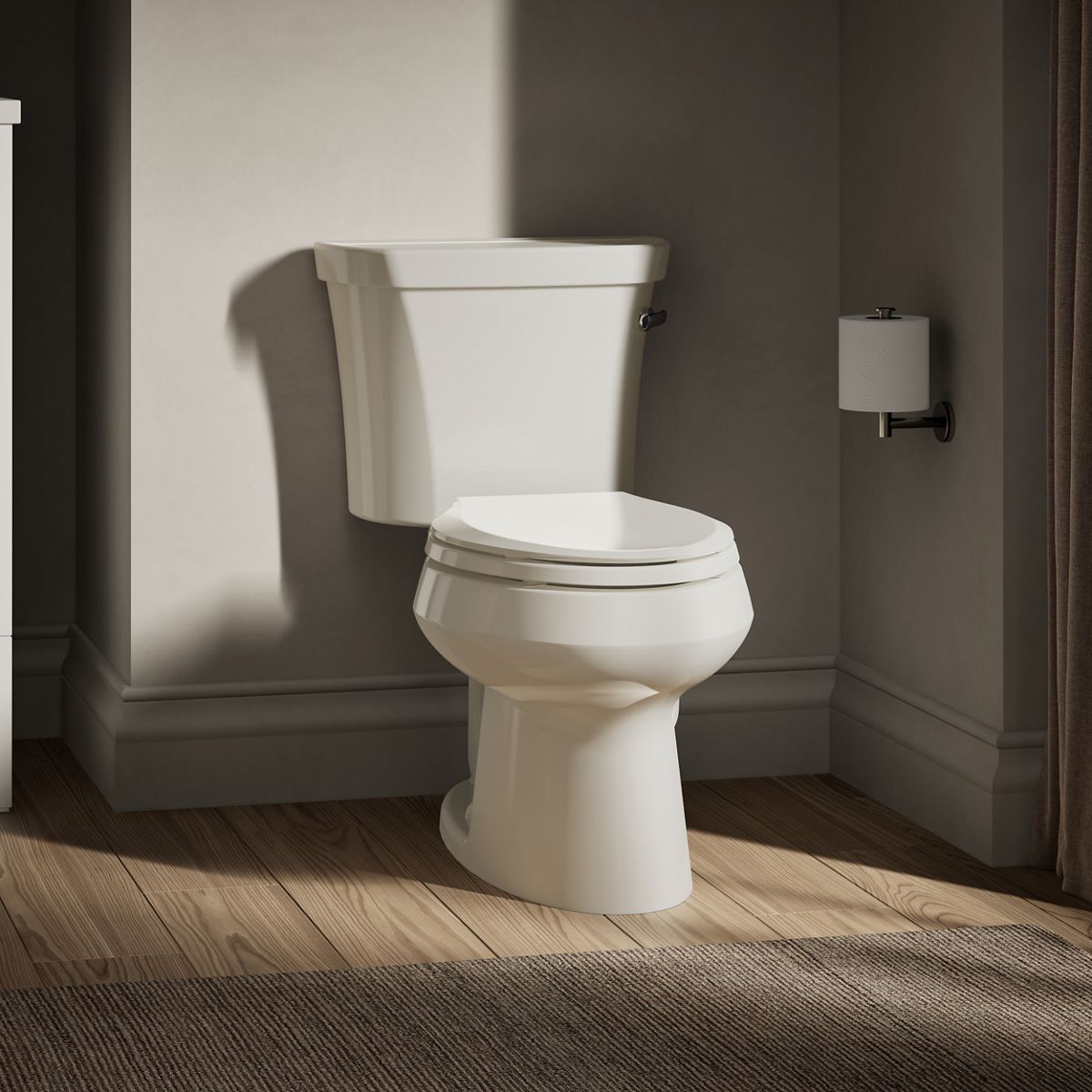 Wellworth® Two-piece elongated toilet, 1.28 gpf