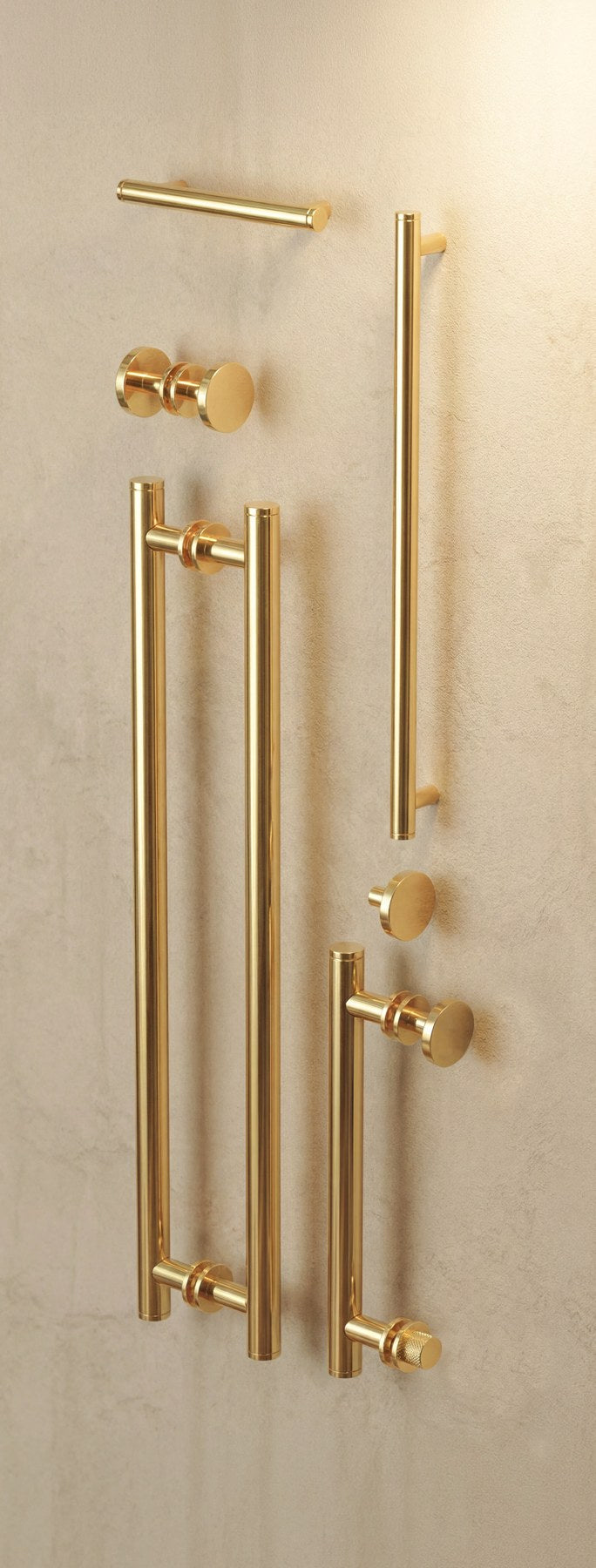 Rubinet Genesis Shower Door Pull w/ Inner Knob 32" centre (34 1/2") (9MGN32)