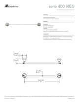 24" wallmount single towel bar