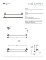 20" wallmount double towel bar