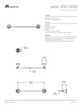 18" wallmount single towel bar