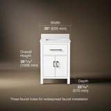 Kresla® 24" bathroom vanity cabinet with sink and quartz top