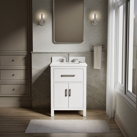 Kresla® 24" bathroom vanity cabinet with sink and quartz top